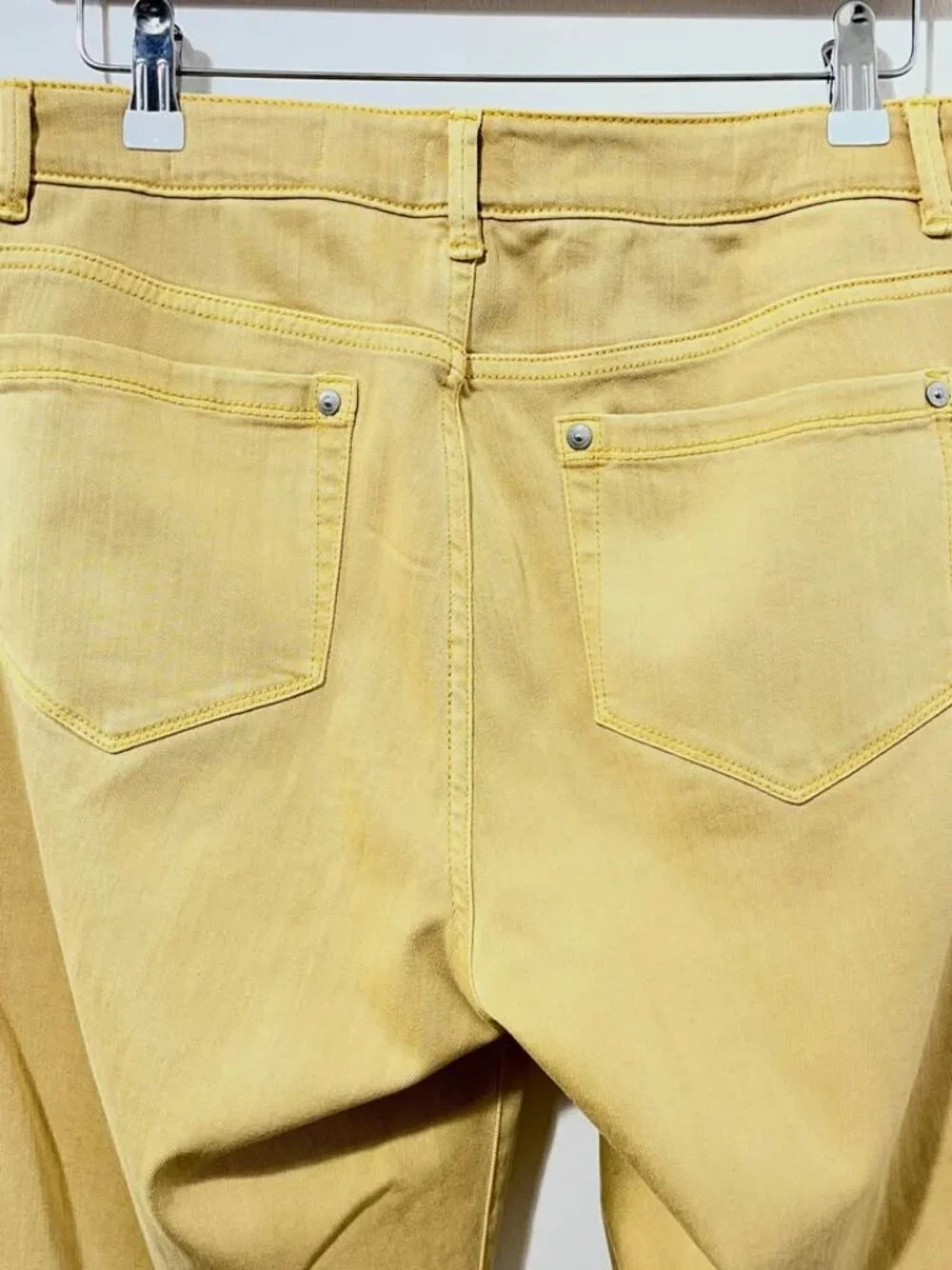 J. Jill Authentic Fit Frayed Hem CroppedGolden Yellow Elevated Jeans [size 12] - Picture 6 of 9